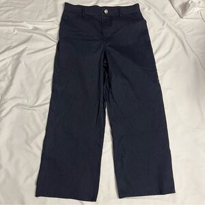 Title: Jules & Leopold Wide Leg Crop Pants Dark Wash Stretch High Rise | Size M